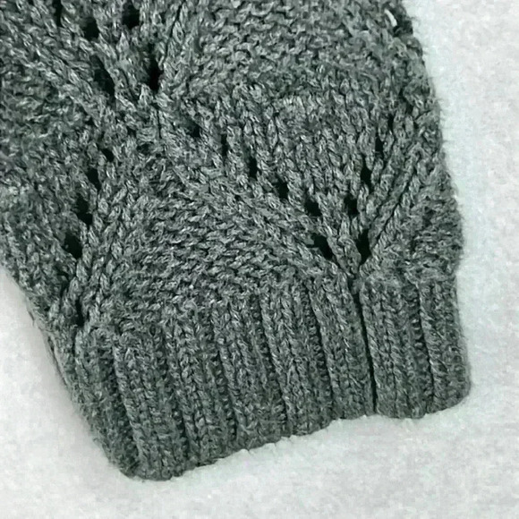 Tommy Hilfiger Sweater Women’s XL Gray Open Diamond Pattern Scoop Neck Knit - Picture 5 of 10